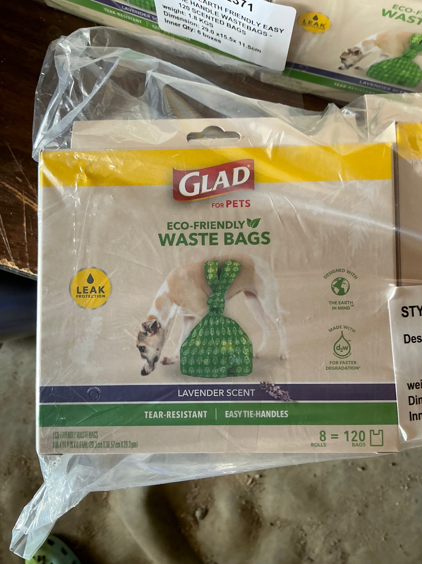 Glad brand for pets eco-freindly waste bags